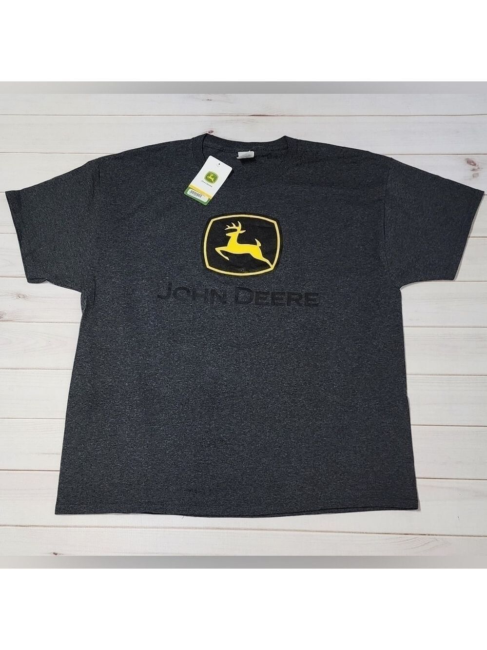 Hanes Men's John Deere Logo Black Tee XL - New With Tags